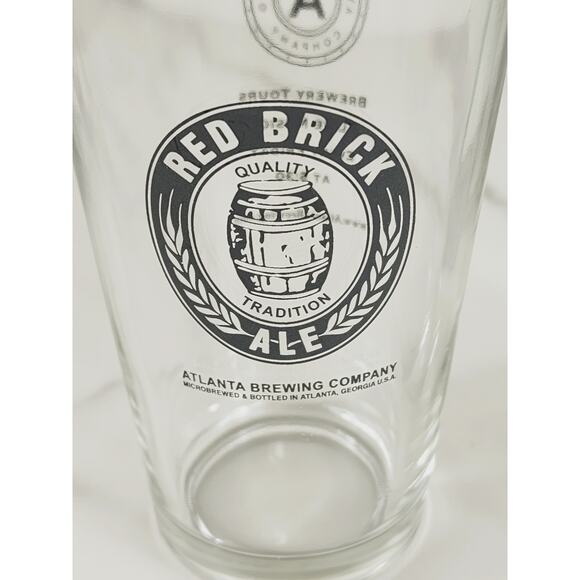 Red Brick Ale Blonde German Styler Lager Pint Beer Clear Glass 16oz Drinkware x2 - Picture 5 of 13